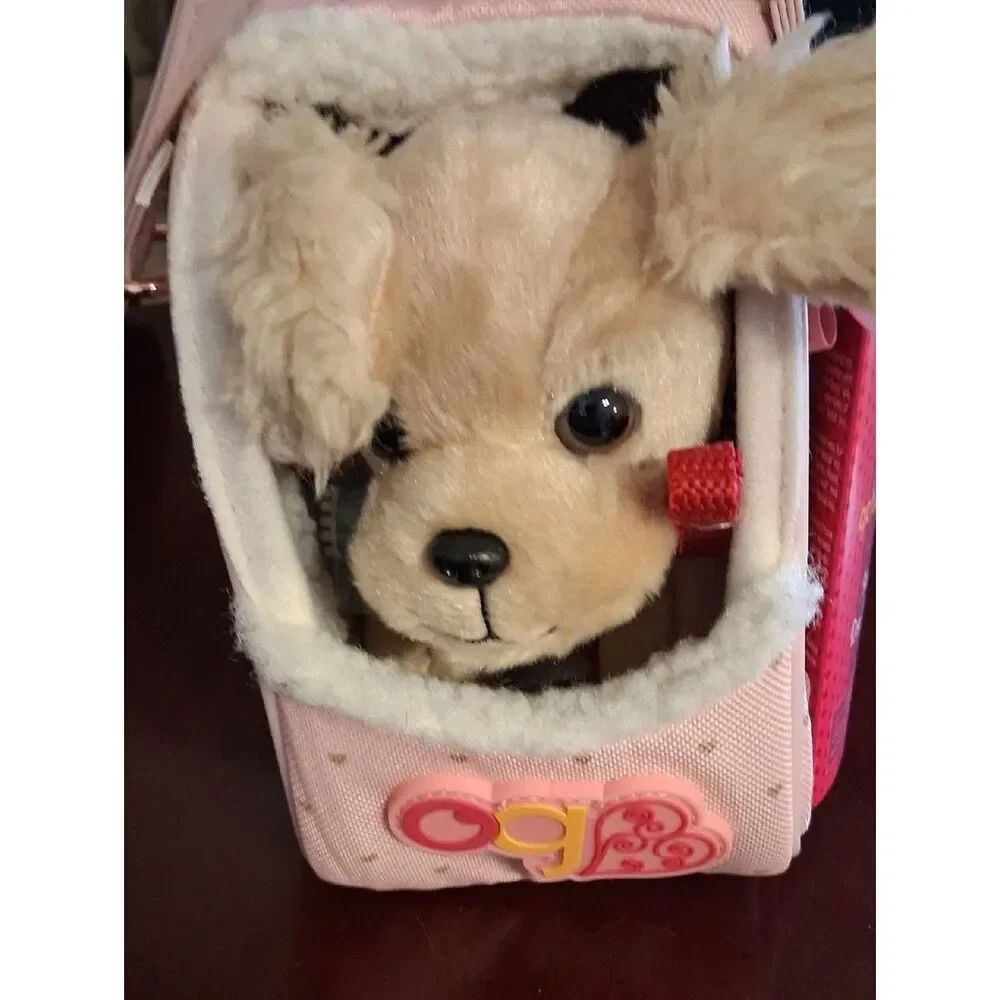 Our Generation Hop In Dog Carrier & Pet Plush Puppy With Leash & Coĺlar Set New